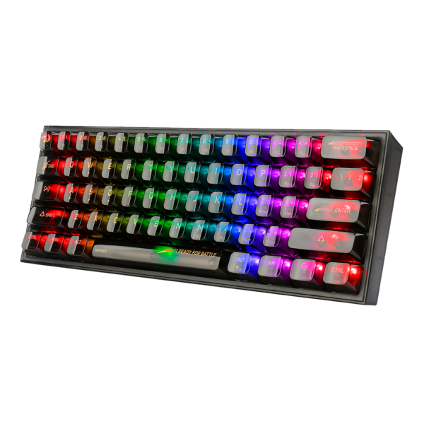 TECLADO REDRAGON K617CTB-RGB Fizz RGB Black, Bluetooth Dongle USB, 60% - Image 2