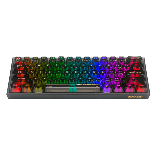TECLADO REDRAGON K617CTB-RGB Fizz RGB Black, Bluetooth Dongle USB, 60% - Image 4