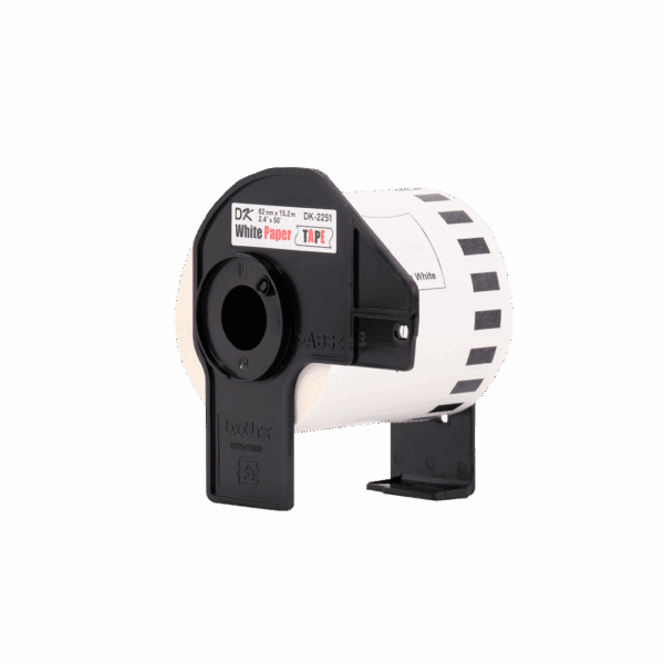 CINTA BROTHER DK2251 CINTA NEGRO/ROJO SOBRE BLANCO (62MMX15,2M) - Image 3
